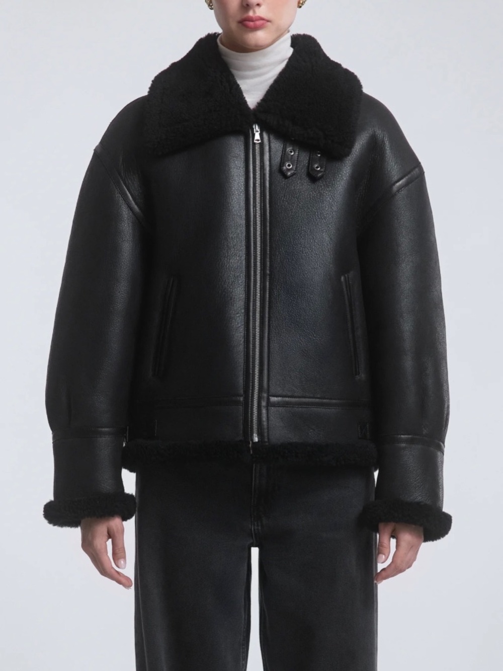 Portia Modern Shearling Aviator